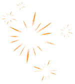 Compaiono più scintille luminose bianche e gialle.